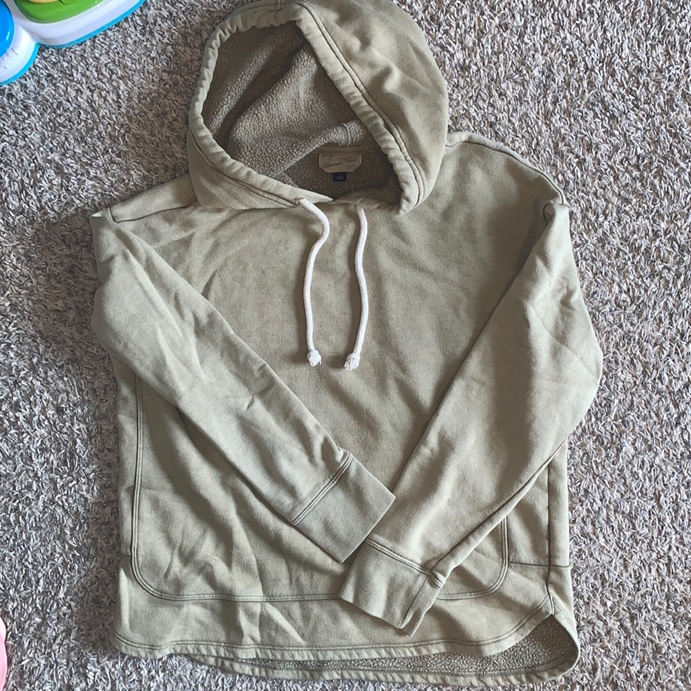 Distressed olive hoodie